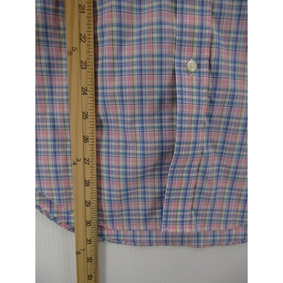 Lauren Ralph Lauren Shirt 15 1/2 Medium Pink Classic Fit Non Iron Plaid - Picture 4 of 11